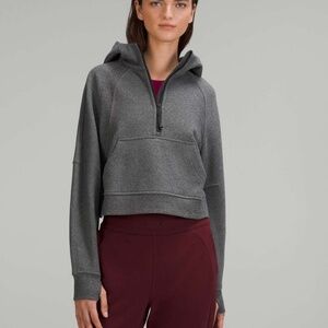 Lululemon SCUBA OVERSIZED HALF-ZIP HOODIE Heathered Speckled Black M/L